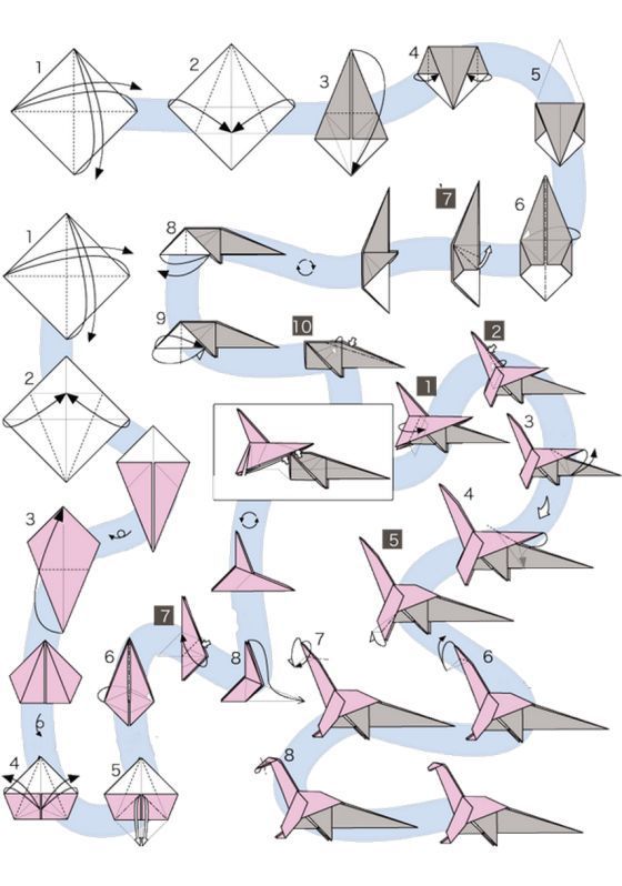 Схема сборки оригами дракон модульное оригами