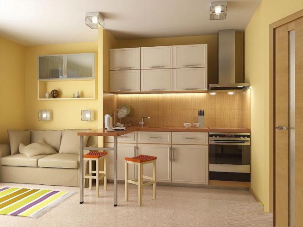 Дизайн кухни для квартиры студии