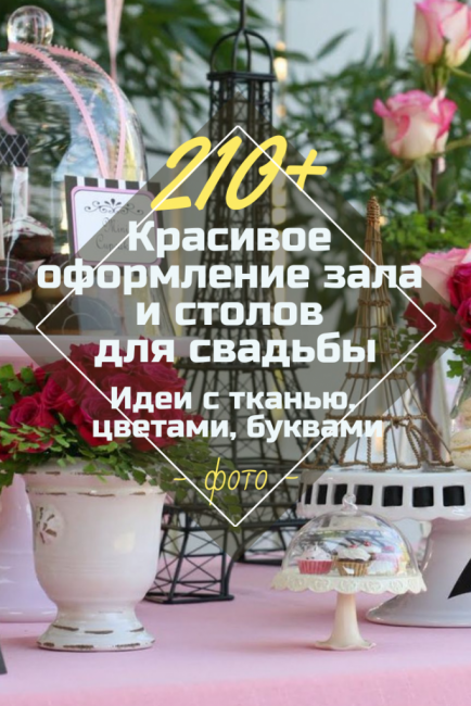 Красивое оформление зала и столов для свадьбы Своими руками (210+ Фото). Идеи с тканью, цветами, буквами Красивое оформление зала и столов для свадьбы