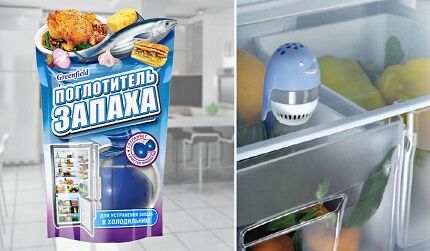 Поглотитель запаха продуктов в холодильнике Гелевый поглотитель