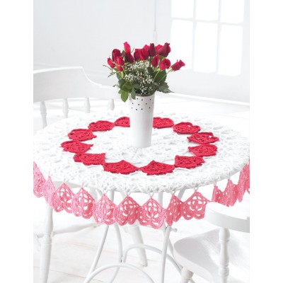 Valentines Tablecloth Free Crochet Pattern