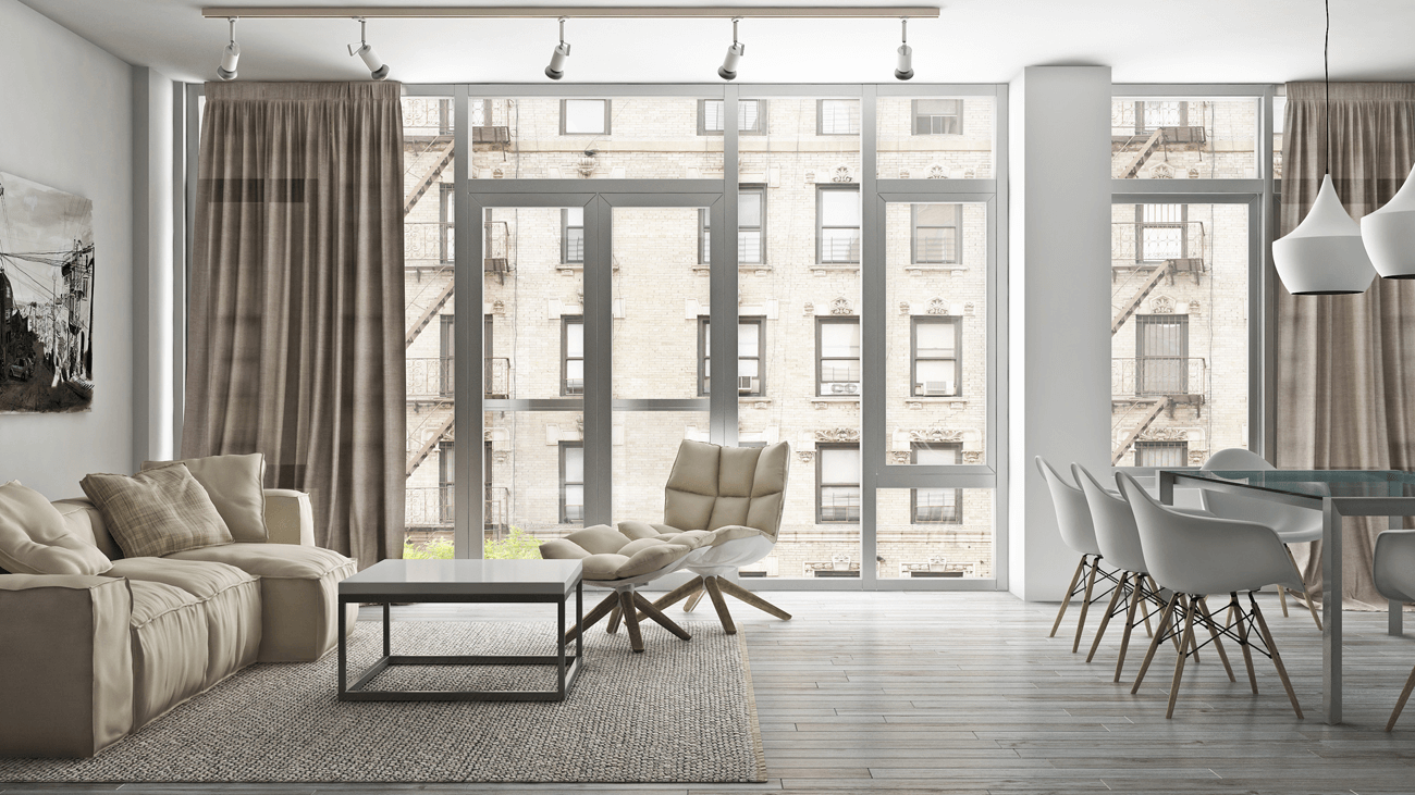 minimal living room design neutral