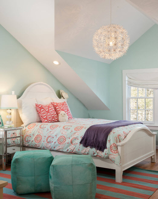 Мятный цвет для дизайна спальни