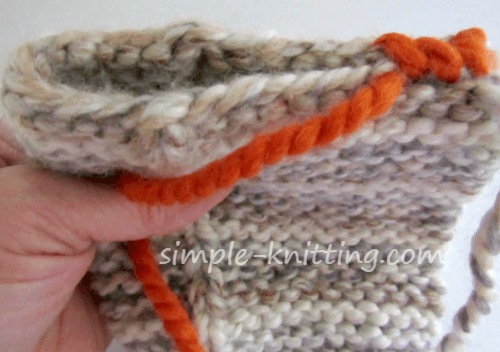 Seaming knitted slippers Knit slippers