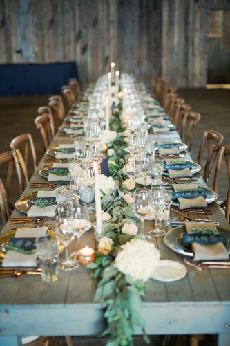 wedding table decoration greenery table gideon photography